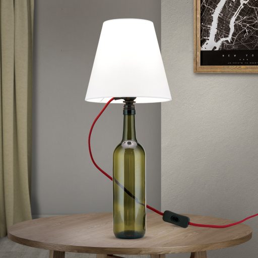 BOTTLE modern asztali lámpa 1xE27, bordó
