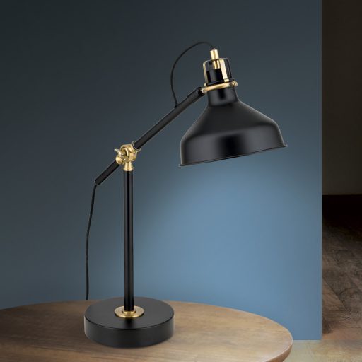 SCHILLER klasszikus asztali lámpa 1xE27, fekete