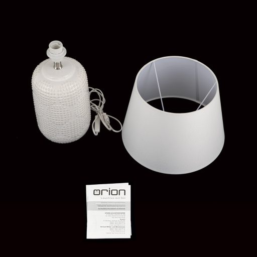 CORAL modern asztali lámpa 1xE27, fehér