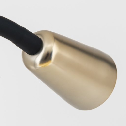 DOTTY modern csíptetős lámpa, fekete, hajlítható nyakkal, 65 cm