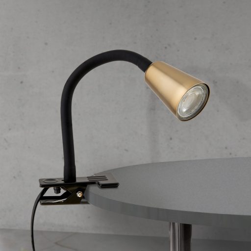 DOTTY modern csíptetős lámpa, fekete, 33 cm