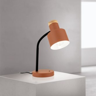 GILI modern asztali lámpa, korallpiros, 35 cm