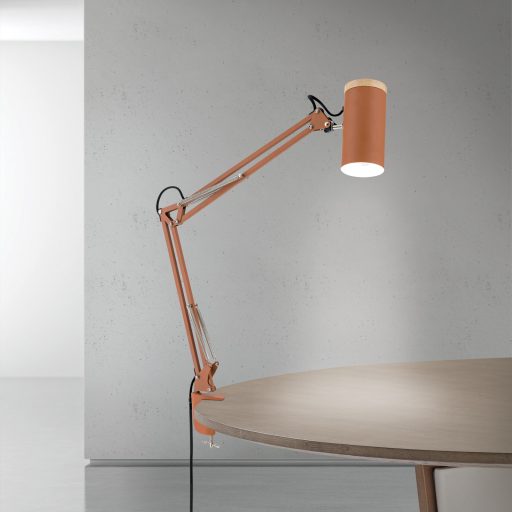 GILI modern satus asztali lámpa, korallpiros, 86 cm