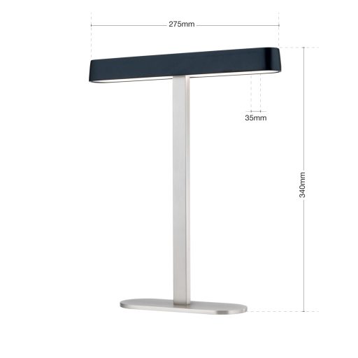 AUFTAKT minimál LED asztali lámpa , matt króm, 950lm