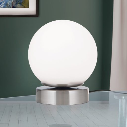 TRICIA modern LED asztali lámpa , matt króm, 195lm