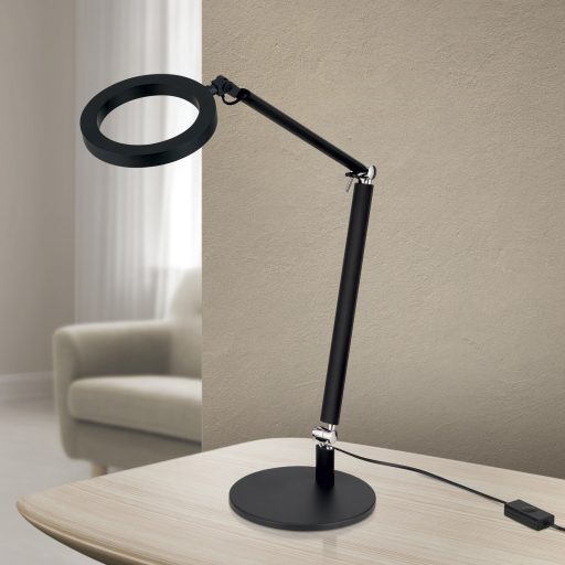 RINGO modern LED asztali lámpa , fekete, 1100lm