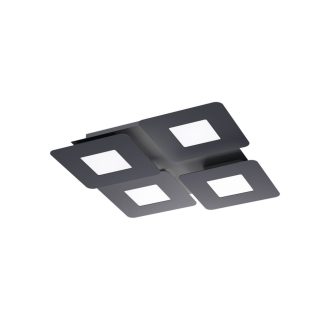 QUANT modern LED mennyezeti lámpa, matt fekete, 47W, 3000/4000K, 3226lm