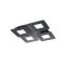 QUANT modern LED mennyezeti lámpa, matt fekete, 47W, 3000/4000K, 3226lm