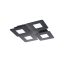 QUANT modern LED mennyezeti lámpa, matt fekete, 47W, 3000/4000K, 3226lm