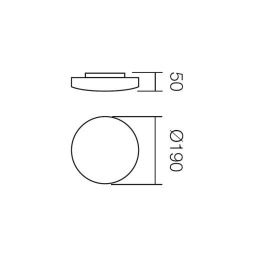 RONDO fali lámpa, fehér, 11059