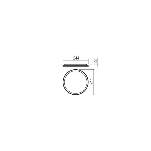 MEMO modern LED mennyezeti lámpa, matt fehér, 15W, CCT, 1450lm