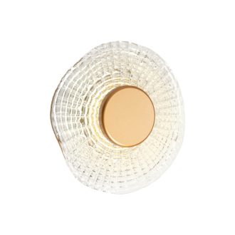 REEF modern LED fali/mennyezeti lámpa, matt arany, 6W, 3500K, 360lm, Ø20 cm