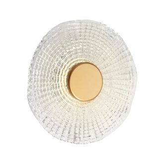 REEF modern LED fali/mennyezeti lámpa, matt arany, 6W, 3500K, 360lm, Ø25 cm