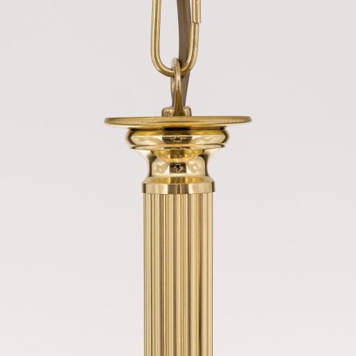 WIENER NOSTALGIE klasszikus függőlámpa, fényes sárgaréz, Ø33 cm