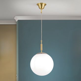 ARTDESIGN modern függőlámpa, matt sárgaréz, Ø25 cm
