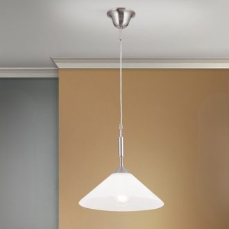 ARTDESIGN modern függőlámpa, szatén nikkel, Ø30 cm