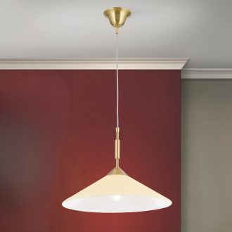 ARTDESIGN modern függőlámpa, matt sárgaréz, Ø40 cm