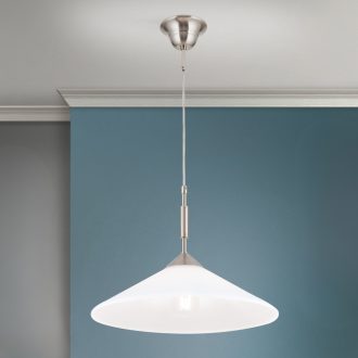 ARTDESIGN modern függőlámpa, szatén nikkel, Ø40 cm