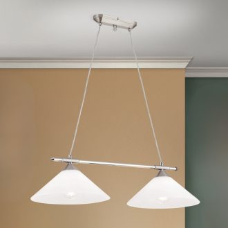 ARTDESIGN modern függőlámpa, szatén nikkel, 72 cm