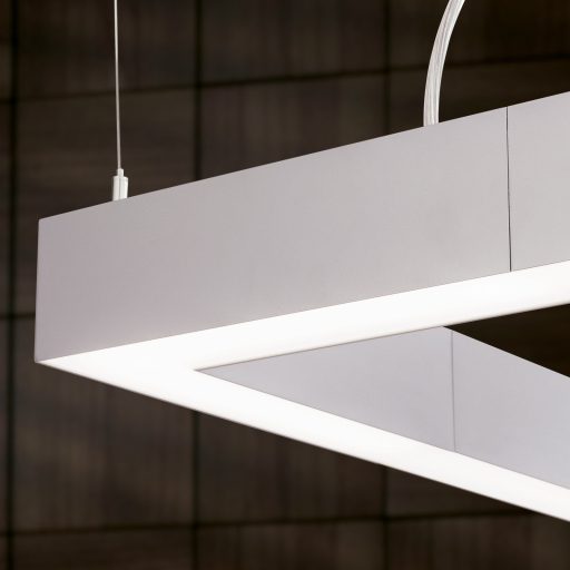 BROOKLYN modern LED függőlámpa , alumínium, 1300lm, szögletes, 30x30 cm ,4000K