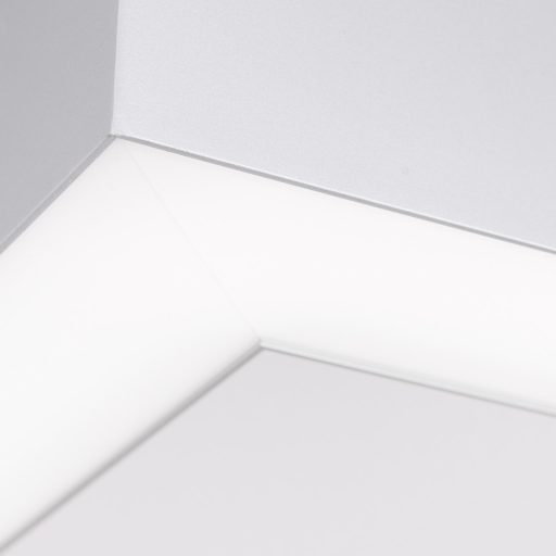 BROOKLYN modern LED függőlámpa , alumínium, 1300lm, szögletes, 30x30 cm ,4000K