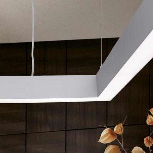BROOKLYN modern LED függőlámpa , alumínium, 1300lm, szögletes, 30x30 cm ,4000K