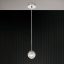 BALL modern LED függőlámpa, fényes nikkel, Ø10 cm, 3000 K