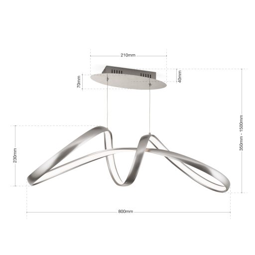 CIRCUS LED csillár, satin