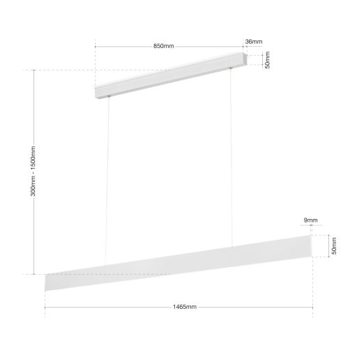 GIDEON modern LED függőlámpa , fehér, 2700lm
