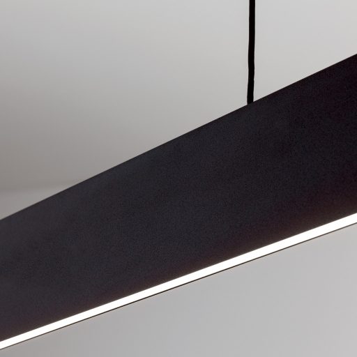 GIDEON modern LED függőlámpa , fekete, 2300lm