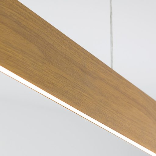 GIDEON modern LED függőlámpa , natúr fa, 2700lm