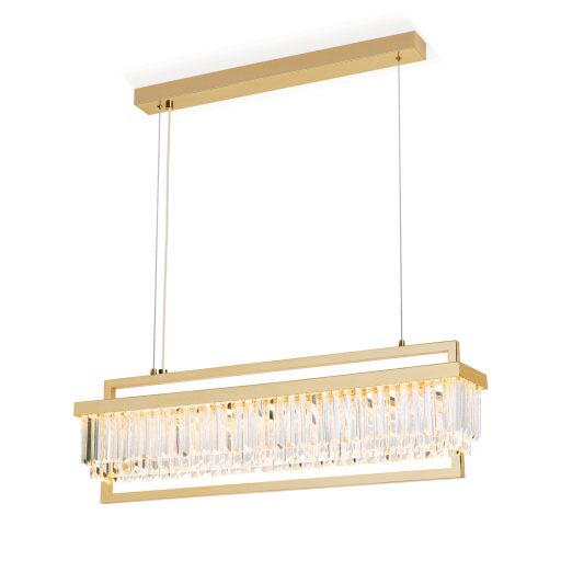 PRISM LED kristály függőlámpa, 24karátos arany