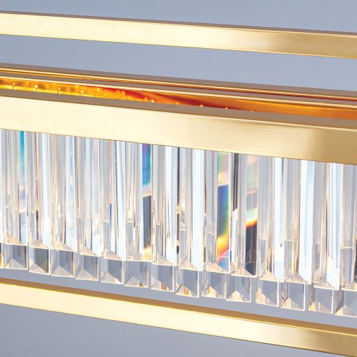 PRISM LED kristály függőlámpa, 24karátos arany