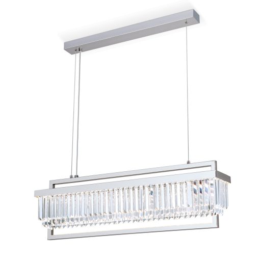 PRISM LED kristály függőlámpa, króm, 6400lm