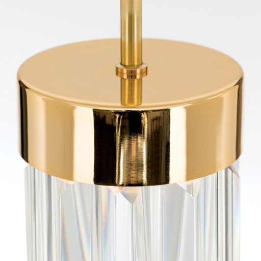 PRISM modern kristály LED függőlámpa , arany, 600lm