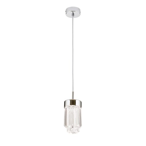 PRISM modern kristály LED függőlámpa , króm, 600lm
