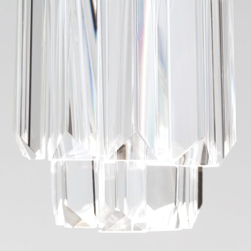 PRISM modern kristály LED függőlámpa , króm, 600lm