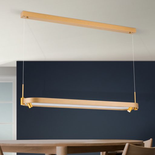 GRACE modern LED csillár , matt arany, 3200lm