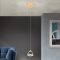 MOON modern kristály LED függőlámpa , arany, 300lm