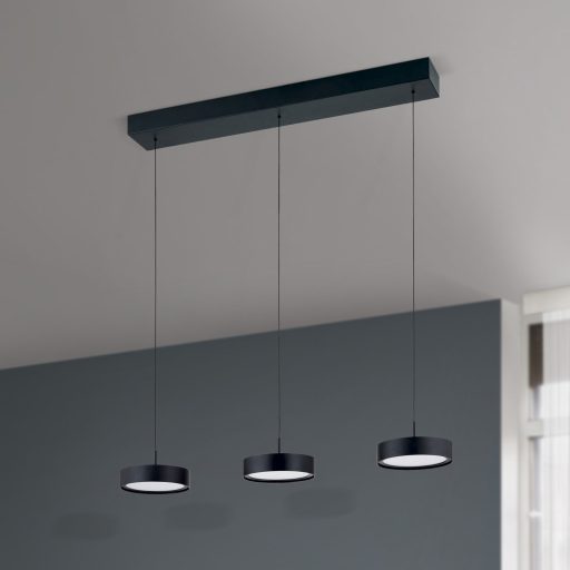 TEIDE modern LED függőlámpa , matt fekete, 6000lm