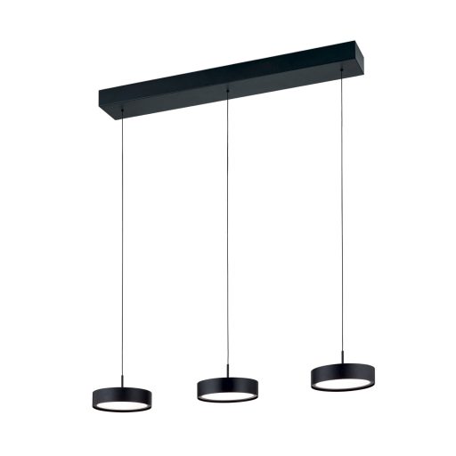 TEIDE modern LED függőlámpa , matt fekete, 6000lm