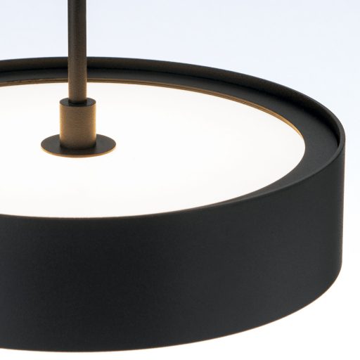 TEIDE modern LED függőlámpa , matt fekete, 6000lm