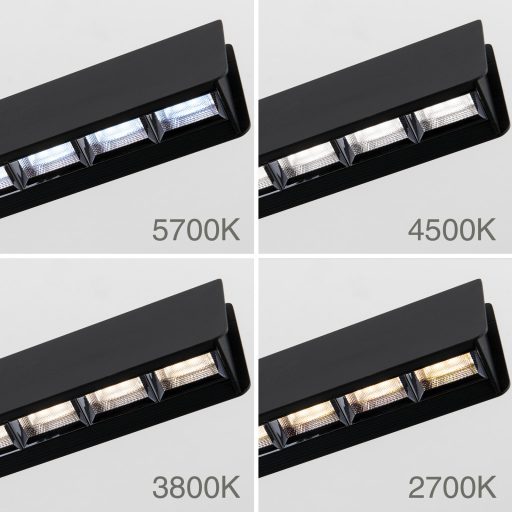 TARA modern CCT LED függőlámpa , fekete, 1200lm