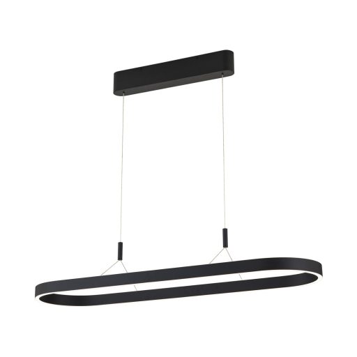 CARRARA modern LED függőlámpa, fekete, 120 cm, 2700–4000 K