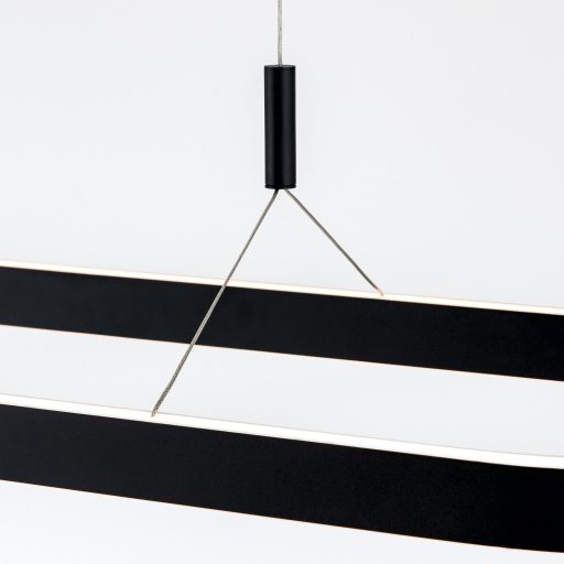 CARRARA modern LED függőlámpa, fekete, 120 cm, 2700–4000 K