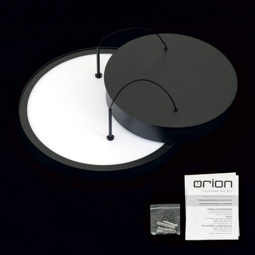TEIDE modern LED függőlámpa, matt fekete, Ø33,5 cm, 2700 K