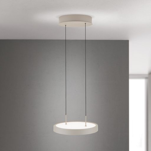 TEIDE modern LED függőlámpa, khaki, Ø33,5 cm, 2700 K