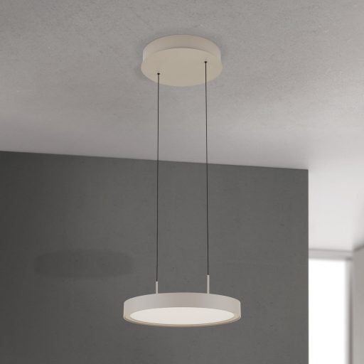 TEIDE modern LED függőlámpa, khaki, Ø33,5 cm, 2700 K