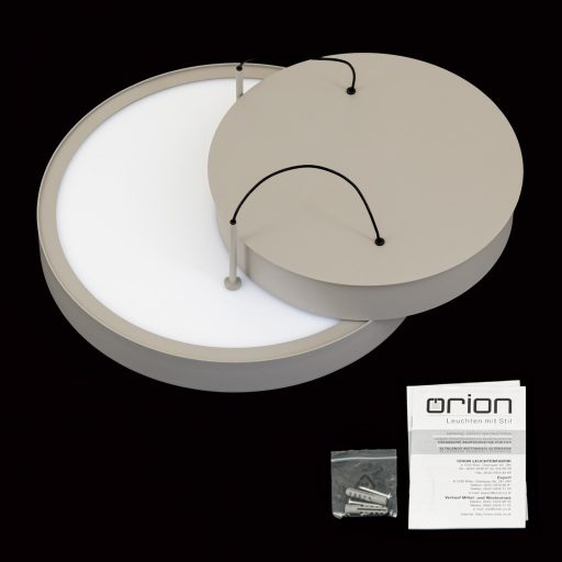 TEIDE modern LED függőlámpa, khaki, Ø33,5 cm, 2700 K
