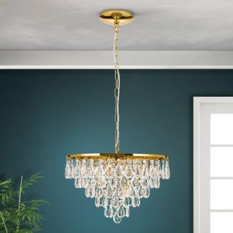 CELESTE modern kristály függőlámpa 9xG9, arany